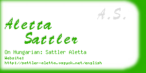 aletta sattler business card